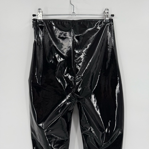 AMINA MUADDI X WOLFORD Latex Stirrup Legging Pant in Black Size US 6 - Picture 16 of 16